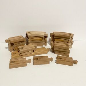 Wooden Track Playset Train Toddler Toy Lot Vehicle Car Bundle Boy Girl